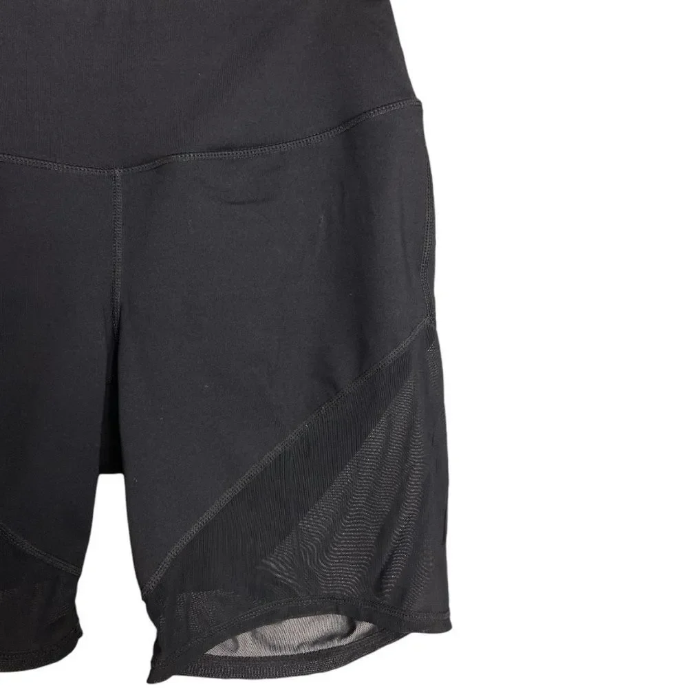 Torrid black mesh active bike short size 0